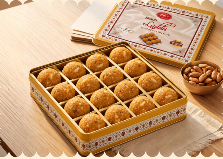 Besan Dryfruit Laddu — 16 Pieces