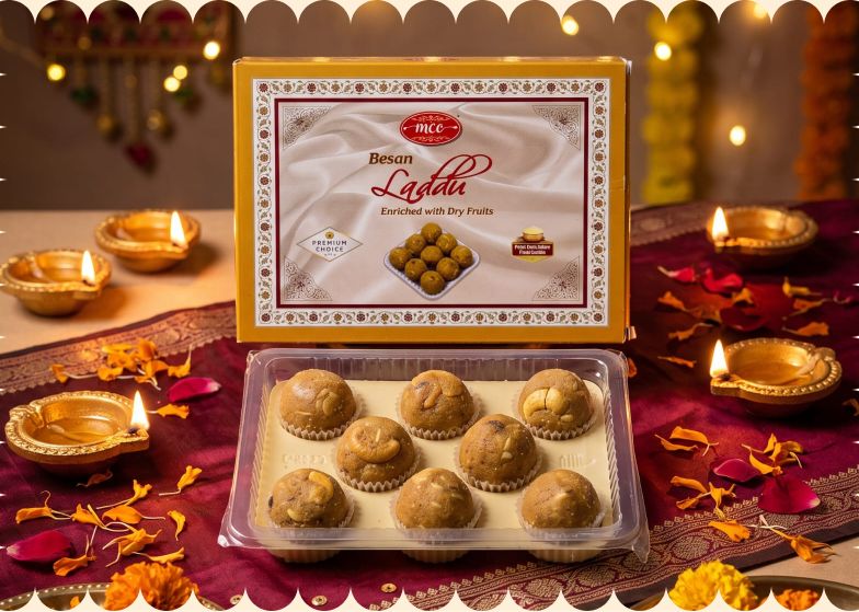 Besan Dryfruit Laddu — 8 Pieces