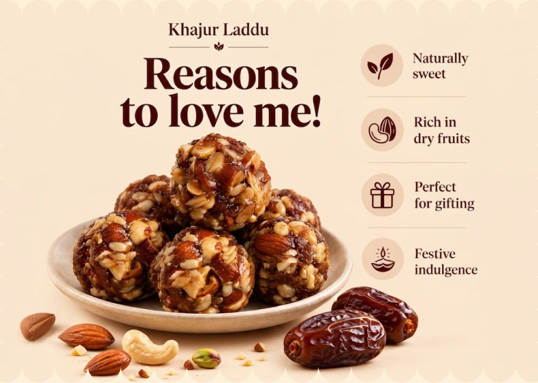 Khajoor Dryfruit Laddu — 4 Pieces — Bulk