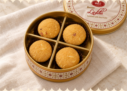 Besan Dryfruit Laddu — 4 Pieces — Bulk